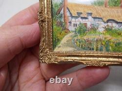 Dolls house miniature Painting by Dave Williams Anne Hathaway's Cottage