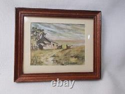 Dolls house miniature Painting signed by A. CRAVEN. BRONTE MOOR