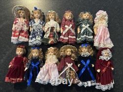 Dolls house miniature'Perfect little Angels' Porcelain girl dolls x 12