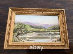 Dolls house miniature artist produced charming little painting