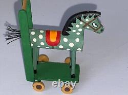 Dollshouse Miniature Artisan Chris Sturgess Lief Push Along Horse Toy