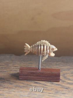 Dollshouse Miniature Carved Wood Prehistoric Fish 112 OOAK By ARTIST PigeonOak