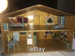 Dora Kuhn Dollhouse And Painted Furniture Swiss Chalet Fao Schwarz Early 1960