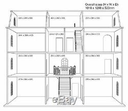 Downton Manor Dolls House & Basement 112 Scale Unpainted Collectable Kits