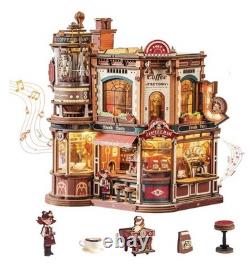 Dream Coffee Factory Mechanical Miniature House Kit for Adults EAB02