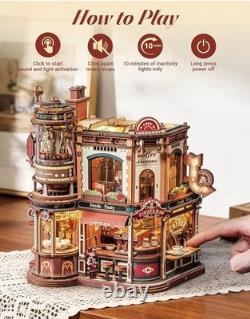 Dream Coffee Factory Mechanical Miniature House Kit for Adults EAB02