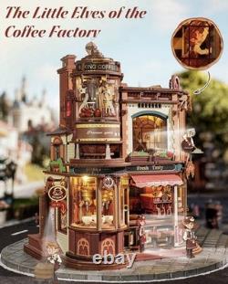 Dream Coffee Factory Mechanical Miniature House Kit for Adults EAB02