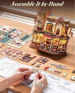 Dream Coffee Factory Mechanical Miniature House Kit for Adults EAB02