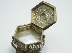 Edwardian Art Nouveau HM Sterling Silver Dolls House Miniature Cabinet Box Edwardian Art Nouveau HM Sterling Silver Dolls House Miniature Cabinet Box