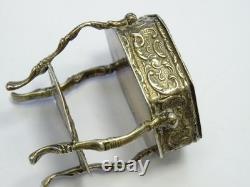 Edwardian Art Nouveau HM Sterling Silver Dolls House Miniature Cabinet Box