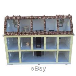 English Manor Dollhouse Painted/Assembled
