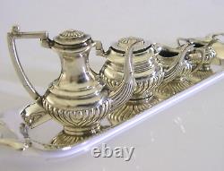 English Solid Sterling Silver Miniature Dolls House Tea Set 1971