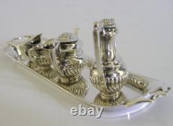 English Solid Sterling Silver Miniature Dolls House Tea Set 1971