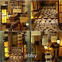 FSOLIS Assembling Book Endo Bookshelf Miniature Doll House Retro W. From Japan