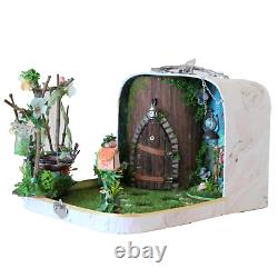 Fairy room in the suitcase. Miniature dollhouse forest diorama 112 scale swing