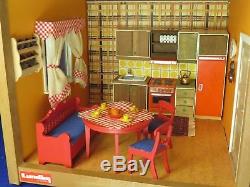 Fantastic Vintage 1970's Lundby Gothenburg Fully Furnished Electric Dolls House