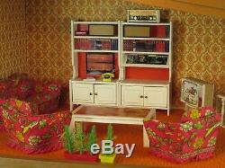 Fantastic Vintage 1970's Lundby Gothenburg Fully Furnished Electric Dolls House