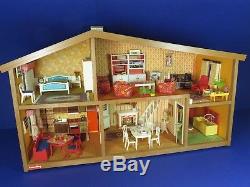 Fantastic Vintage 1970's Lundby Gothenburg Fully Furnished Electric Dolls House