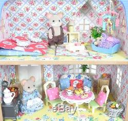 Fistuff Sylvanian Families BOXED Decorated Brambles Cafe Shop House Bundle ++