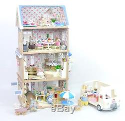 Fistuff Sylvanian Families BOXED Decorated Brambles Cafe Shop House Bundle ++