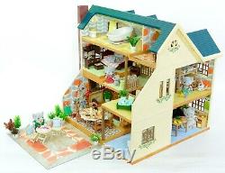 Fistuff Sylvanian Families Decorated Oakwood Manor House On The Hill Furniture