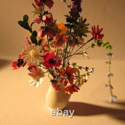 Flowers in vase Doll house miniature 1 twelfth