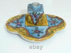 French miniature Inkwell Desvres Faience Gabriel Fourmaintraux Dolls' House Desk