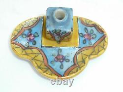 French miniature Inkwell Desvres Faience Gabriel Fourmaintraux Dolls' House Desk