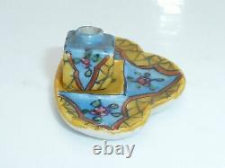 French miniature Inkwell Desvres Faience Gabriel Fourmaintraux Dolls' House Desk