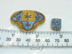 French miniature Inkwell Desvres Faience Gabriel Fourmaintraux Dolls' House Desk