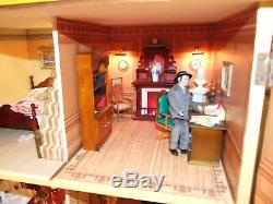 Georgian Dolls House fully furnished with lighting