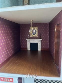 Georgian Style 112 Wooden 3-Storey 8-Room Doll's House Light Up. Handmade in UK