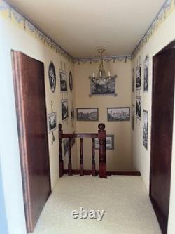 Georgian Style 112 Wooden 3-Storey 8-Room Doll's House Light Up. Handmade in UK