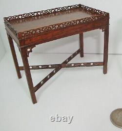 Gerald Crawford Vintage Dollhouse Miniature Chinese Chippendale Table ONLY