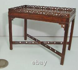 Gerald Crawford Vintage Dollhouse Miniature Chinese Chippendale Table ONLY