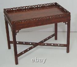 Gerald Crawford Vintage Dollhouse Miniature Chinese Chippendale Table ONLY