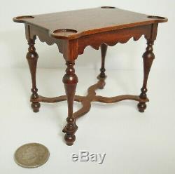 Gerald Crawford Vintage Dollhouse Miniature William & Mary Game Table Exc. Cond