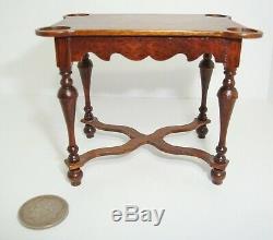 Gerald Crawford Vintage Dollhouse Miniature William & Mary Game Table Exc. Cond