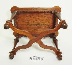 Gerald Crawford Vintage Dollhouse Miniature William & Mary Game Table Exc. Cond