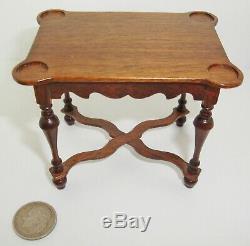 Gerald Crawford Vintage Dollhouse Miniature William & Mary Game Table Exc. Cond