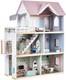 Giant Bean Wooden Dolls House, 2.6 Feet High With Elevator, Doorbell, Light, 15
