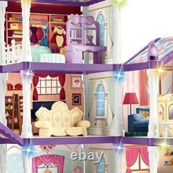 Girls Doll House 4 Tire 13 Room Miniature Assembly Villa House Playset