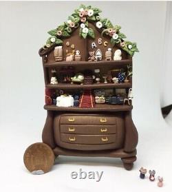 Grand Doll House In Dresser Ooak miniature handmade collectable