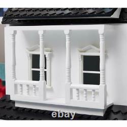 HILIROOM Wooden Dolls House Cottage, Victorian Kids Gift Doll House Toys House