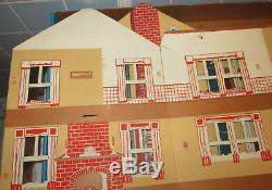 HTF Old Antique Vintage Tootsie Toy #12 Doll House Cardboard 1927 Dollhouse