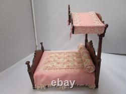 Half Tester Bed 112 Dollshouse Miniatures Handmade
