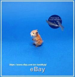 Hamster OOAK Handsculpted Realistic Miniature Dollhouse 112 Handmade cat dog