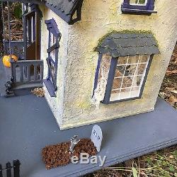 Handcrafted Wooden Eerie Haunted Dollhouse #19896