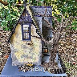 Handcrafted Wooden Eerie Haunted Dollhouse #19896