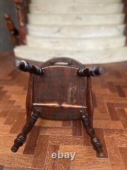 Handmade artisan dollshouse miniature 1/12 th Windsor chair by'David Booth